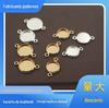 Acessórios de solda feitos à mão DIY cobre puro 8mm retenção de cor ouro gema Suporte Suporte conector material de grampo Acessórios Atacado