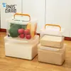BnbsAtacado Caixa Portátil Selada para Conservação Fresca na Cozinha, Caixa de Armazenamento Transparente com Dreno para Frutas e Vegetais na Geladeira, Grande Capacidade
