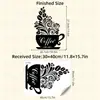 Silueta de Arte Taza de Café Pegatina de Pared Autoadhesiva Estilo Simple Ins Restaurante Cocina Cafetería Pegatina Decorativa BR3217Q