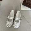 Nueva Colección Otoño 2026: Zapatos planos estilo francés con lunares pequeños, un lazo y doble tira - Zapatos Mary Jane para mujer