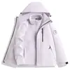 Tallas Grandes Nueva Chaqueta de Montañismo para Exteriores para Hombre Chaqueta Impermeable a Prueba de Viento Tres en Uno Desmontable Engrosada Chaqueta de Otoño e Invierno para Mujer