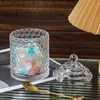 Adorno de Tarro de Dulces de Vidal de Panal Estilo Europeo, Tarro de Almacenamiento Transparente con Tapa, Bol para Frutas, Azucarero, Decoración de Escritorio
