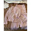 Conjunto de Pijama Modal Rosa Floral para Menina 2026 Primavera e Outono Novo Manga Longa Calça Longa Roupa de Casa Adequado para Sair