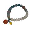 Pulseira de Pedra Amazonita Pedra Natural Nova Fonte de Sal Chinesa Joia de Mão com Contas de Pêssego Pulseira Nova Fresca