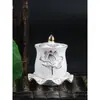 Plato de Frutas Plato de Ofrenda para Altar de Buda Utensilios de Adoración a Buda en Casa Tazas de Ofrenda Floreros Cerámica Pintura Dorada en Relieve Quemador de Incienso Set de Ofrenda para Buda