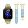 Adequado para Pulseira de Apple Watch S11Iwatch Pulseira de Couro com Borboleta Incrustada de Diamantes Pulseira de Smartwatch Moda
