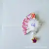 Accesorio para el Cabello Estilo Chino con Borla de Bola de Piel de Visón Pasador, Pasador Japonés Estilo Antiguo, Pin Japonés Lolita Anime