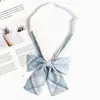 Accesorios para Camisa de Golpe Libre de Personas Estilo Japonés Corbata Azul Estilo Académico jk Patrón Perezoso Vestido Académico Lazo de Corbata Mano de Mujer dk