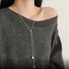 Blogueiros Japoneses e Coreanos Febre Mesmo Estilo Bolsa de Selim Colar Longo Acessórios de Luxo Acessível para Mulheres Corrente de Suéter de Nicho Acessórios de Alta Qualidade