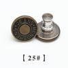 Botones sin costuras Botón metálico desmontable 17 mm Hebilla I Botones ajustables para la cintura sin tachuelas Botones para jeans