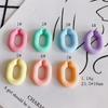 Accesorios de joyería DIY al por mayor nuevo color caramelo forma ovalada anillo abierto llavero material