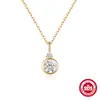 Plata de Ley S925 Lujo Accesible Diamante Elegante Versátil Elegante Collar para Clavícula Cadena para Clavícula Mismo Estilo Japonés y Coreano Xiaohongshu