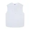 Colete Esportivo de Alça Larga com Cruz de Strass Resistente Masculino Verão Sem Mangas Gola Redonda Camiseta Ins Tendência Europeia e Americana