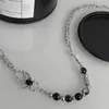 Estilo Frío Europeo y Americano Cuentas de Hielo Agrietado Araña Cadena para Clavícula de Acero de Titanio Diseño de Nicho Personalizado Marca de Tendencia Hip Hop Cadena para Clavícula