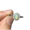 Anillo de Ópalo Natural Anillo de Ópalo Incrustado en Plata 925 Joyería para Mano de Mujer Anillo