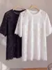 Camiseta Redonda de Encaje Hueca de Alta Resistencia para Mujer, Verano 2026, Top Delgado Negro Dulce y Picante Transparente Jacquard de Manga Corta