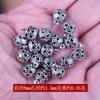 Xizang prata tecelagem contas de bola ornamentos DIY feitos à mão acessórios contas de Buda acessórios com bola oca pendurada contas redondas flores esculpidas