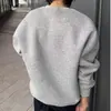 Sudadera nueva de manga larga, color liso, cuello redondo, para hombre y mujer, casual y moderna, diseño elegante, top versátil y de corte holgado