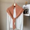 Bufanda de Punto Triangular a Rayas Retro Estilo Coreano para Mujer, Delgada de Primavera y Otoño, Versátil para Hombro y Cuello