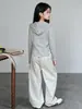 Conjunto de Ropa de Otoño Súper Bonito para Niñas 2026 Ropa Nueva para Niños Otoño Niños Grandes Niñas Sudadera con Capucha Pantalones de Pierna Ancha