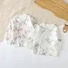 Pacote com 2 Blusas de Primavera e Outono para Bebê, Pijama Único, Roupa Íntima de Algodão para Proteção da Barriga, Camiseta Base, Roupa de Outono Sem Costura para Meninos e Meninas