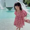 [Oferta Especial] Falda para Niñas Verano 2023 Nuevo Estilo Pantalones Cortos de Manga Corta con Flores Vestido para Bebé Camiseta