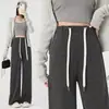 Calça para gestantes primavera e outono uso externo 2024 novo calça casual de perna larga sem suporte para a barriga calça para início da gravidez Roupa de Primavera