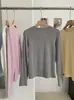 Camiseta de Manga Larga KEKEZOON 2026 Otoño Nueva Ajustada Color Sólido Camiseta Básica 9017