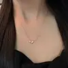 S925~ Colar de Coração em Prata Esterlina para Mulheres Japonês Simples Ins Fashionável Temperamento Versátil Para o Trabalho Design de Nicho Corrente para Clavícula