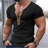 Camiseta de verano para hombre de Amazon, de cuello en V, a juego de colores, de manga corta, para adolescentes, corte ajustado, deportiva, para fitness, top para hombre
