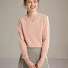 Suéter de Cachemira para Mujer Otoño e Invierno, 100% Cachemira Pura, Manga Larga, Cuello Redondo, Jersey, Corte Holgado, Suéter de Punto Cálido