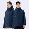 Marca mesmo estilo roupa de assalto para atividades ao ar livre masculina três em um duas peças feminina terno para viagem e caminhada jaqueta com forro de fleece personalização