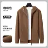 Sudadera de Forro Polar Workwear con Logo Impreso, Chaqueta Cardigan de Otoño e Invierno, Ropa de Trabajo con Cuello Alto para Empleados de Empresa Corporativa para Mujer