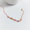 Pulsera Calabaza Nalan de Plata S925 Incrustada con Turmalina y Diamantes, Joyería Exquisita y Simple Estilo Ins Diseño de Nicho S8776