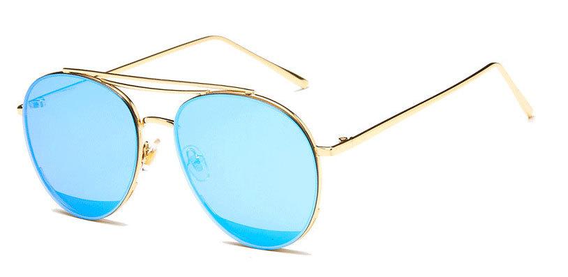 太阳眼镜_2017蓝色时尚透明太阳镜-吴亦凡韩版复古墨镜太阳