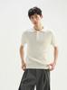 Camisa Polo Tricô Retrô Americana, Manga Curta Masculina de Verão Estilo Old Money, Camiseta com Ombro Normal, Meia Manga Cleanfit