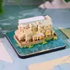 Modelo de Escultura en Papel de Pueblo Antiguo de Jiangnan, Decoración de Escritorio Estilo Chino, Notas Adhesivas Pop-Up 3D, Souvenir Regalo Cultural y Creativo de Atracción Turística