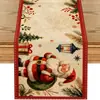 Corredor de mesa de Natal mais vendido da Amazon, toalha de mesa decorativa para mesa de jantar da sala de estar, toalha de mesa impressa em linho atacado