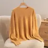 Suéter de punto polar sin costuras para mujer con cuello redondo para otoño e invierno, suéter raglán suave y mullido de manga larga, jersey holgado y relajado