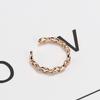 Qiao Lanxuan joyería de plata esterlina de imitación anillo de cadena de anillo negro multicolor dorado de color abierto coreano Comercio exterior de mujeres al por mayor