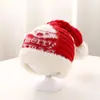 Gorro para Bebé, Lindo Gorro de Navidad, Gorro de Lana de Invierno, Gorro Cálido de Punto con Protección para las Orejas para Bebés y Niños Pequeños, Gorro Rojo de Tejer, Estilo Coreano