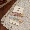Pasador de Pelo Coreano a Rayas y Cuadros Estilo Universitario, Pasador Sencillo sin Costuras, Pinza para Flequillo, Pinza Lateral de Pelo de Gama Alta