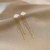 Aretes Nube Dulce, Estilo Coreano, Celebridad de Internet, Aretes Simples Largos con Borla, Aretes de Niña Super de Hada