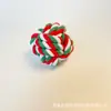 Amazon Transfronterizo Juguete de Cuerda de Algodón Navideño para Mascotas Set Suministros para Juguetes de Perro Pelota Interactiva de Tirar a Mano para Cachorro