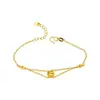 Pulsera de Ojo de Gato de Alta Gama, Sencilla y que No se Desvanece, Pulsera de Oro Entrelazada para Mujer