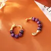 Design Criativo Elegante Brincos de Pérolas Moda Retrô Francesa Estilo de Luxo Studs de Temperamento Brincos Banhados a Cobre com Ouro Real para Mulheres