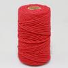 Cuerda de algodón de color de 3 mm, hilo de algodón, aproximadamente 50 yardas/rollo, venta al por mayor de fábrica, paquete de tapiz, cuerda de material tejido a mano para bricolaje
