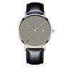 Fabricante de Relógios Casuais de Malha de Alta Qualidade com Calendário Ultra-Fino, Relógios de Quartzo com Pulseira de Couro de Design Simples e Moderno Atacado