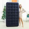 Colchón Inflable de Flocado de PVC Cama de Camping Plegable Doble Cama de Aire para Camping Cama Inflable Portátil Cama de Tienda