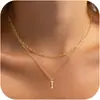 Collar de Hueso de Serpiente Dorado Transfronterizo Europeo y Americano con 26 Letras para Hombre, Microincrustado, Estilo Hip-Hop Simple, Gargantilla de Diseño de Nicho